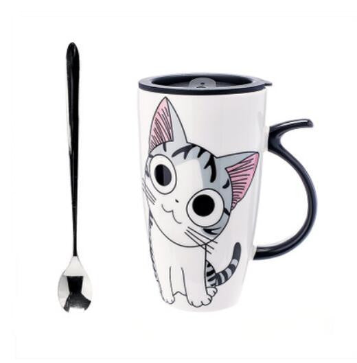 Large-Capacity Cat Cup with Silicone Lid - Dripshipper Coffees
