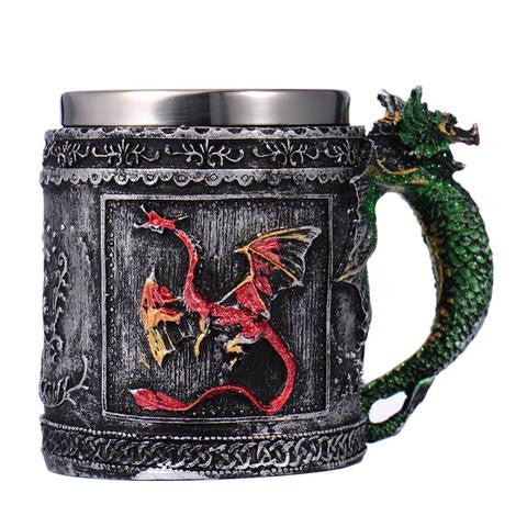 3D Stainless Steel Dragon Mug - Dripshipper Coffees